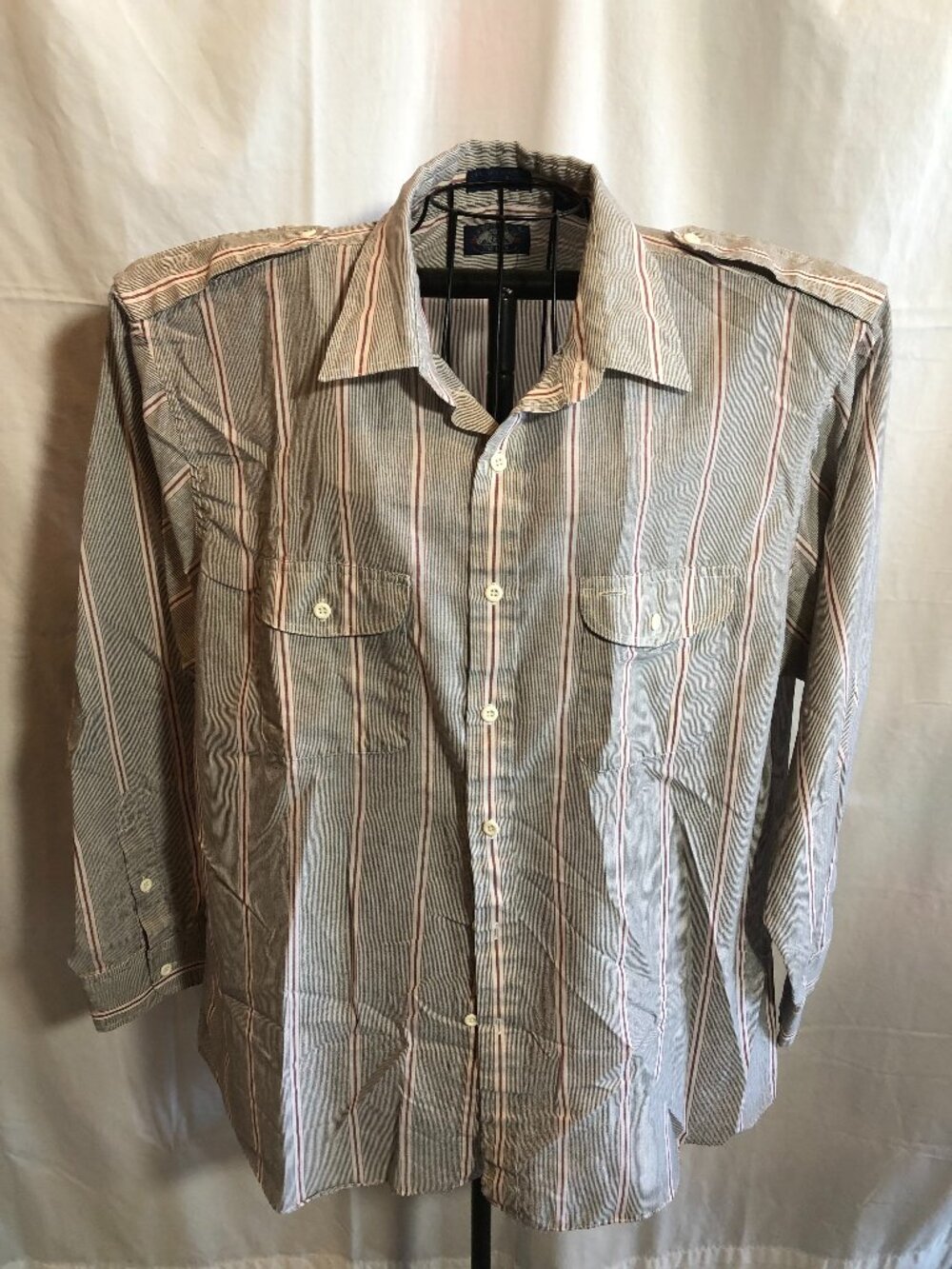 Knights Bridge for Men XL Multicolor Striped Dress Shirt 25" Pit to Pit
